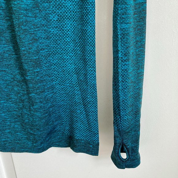 Nike Dri Fit Knit Half Zip running pullover in "Forest Green Heather" S - Picture 7 of 9